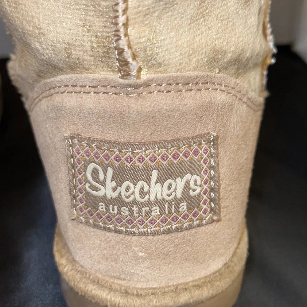 Sketchers | Tall Nude Boot with Faux Firm Trim